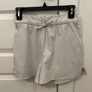 lululemon athletica khaki colored Drawstring Shorts